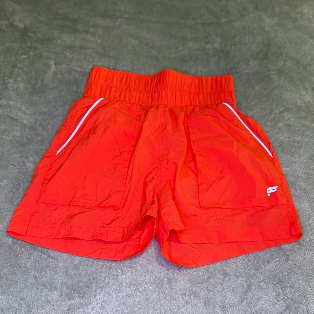 Fabletics Ultra High Waisted piped nylon shorts